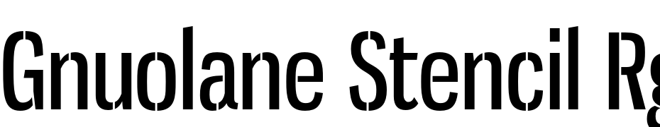 Gnuolane Stencil Rg Regular Yazı tipi ücretsiz indir